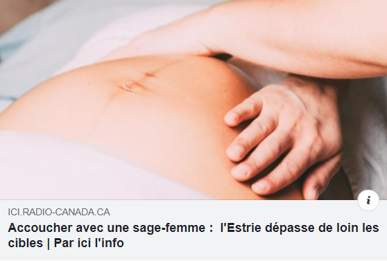 Accoucher avec une sage-femme : l'Estrie dépasse de loin les cibles